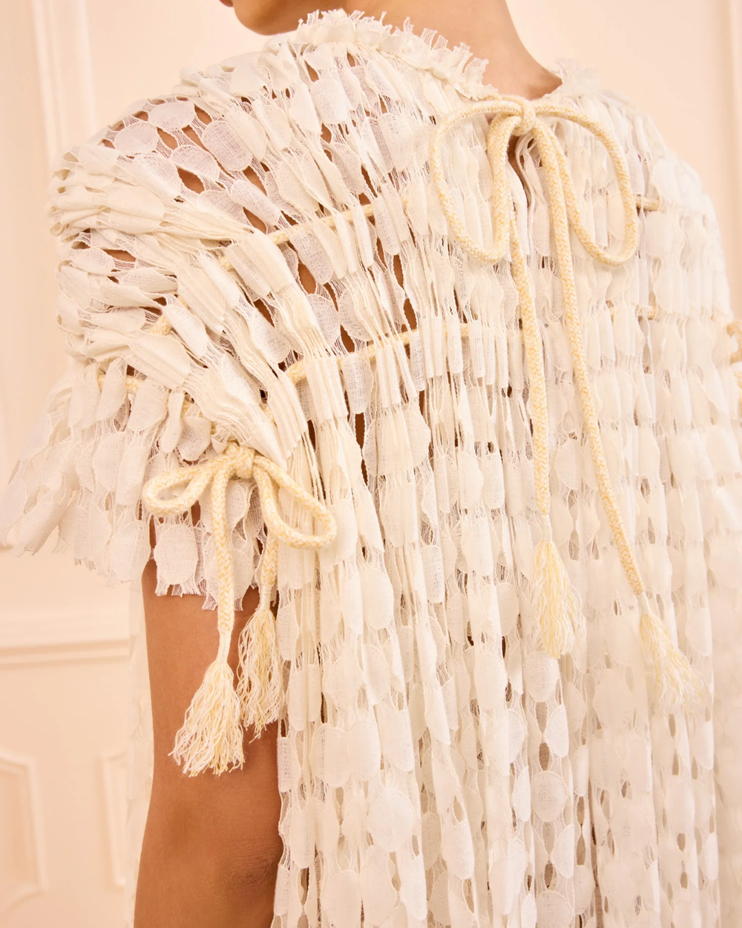 Layla Lace Mini Dress | Chalk