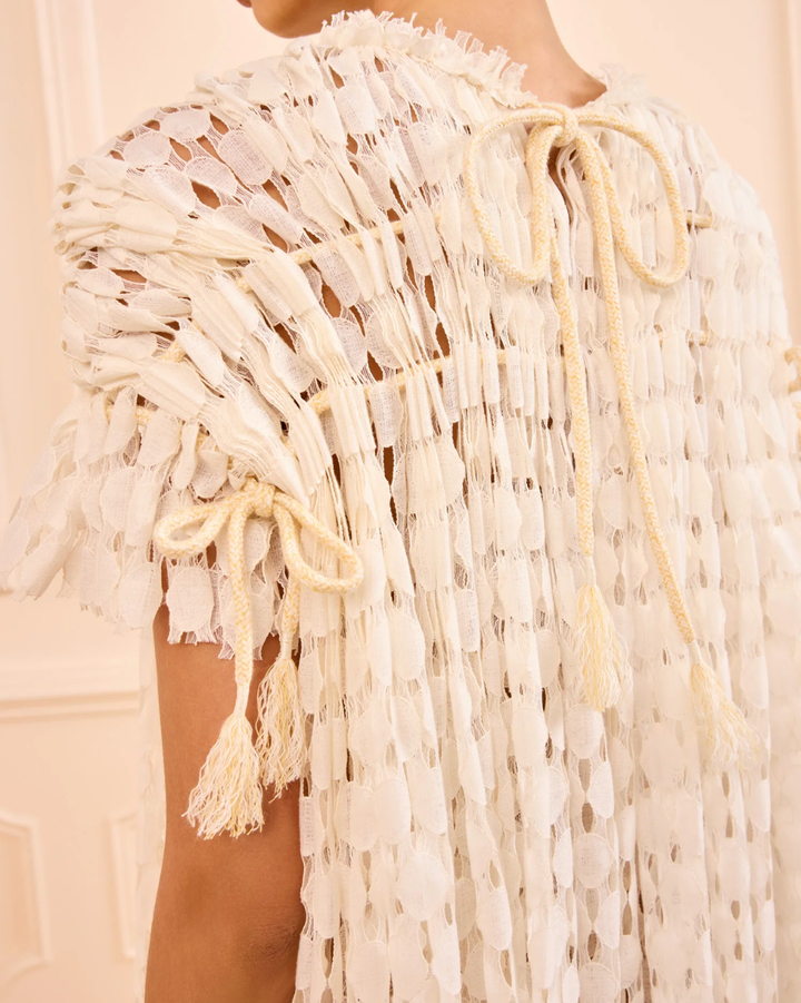 Layla Lace Mini Dress | Chalk