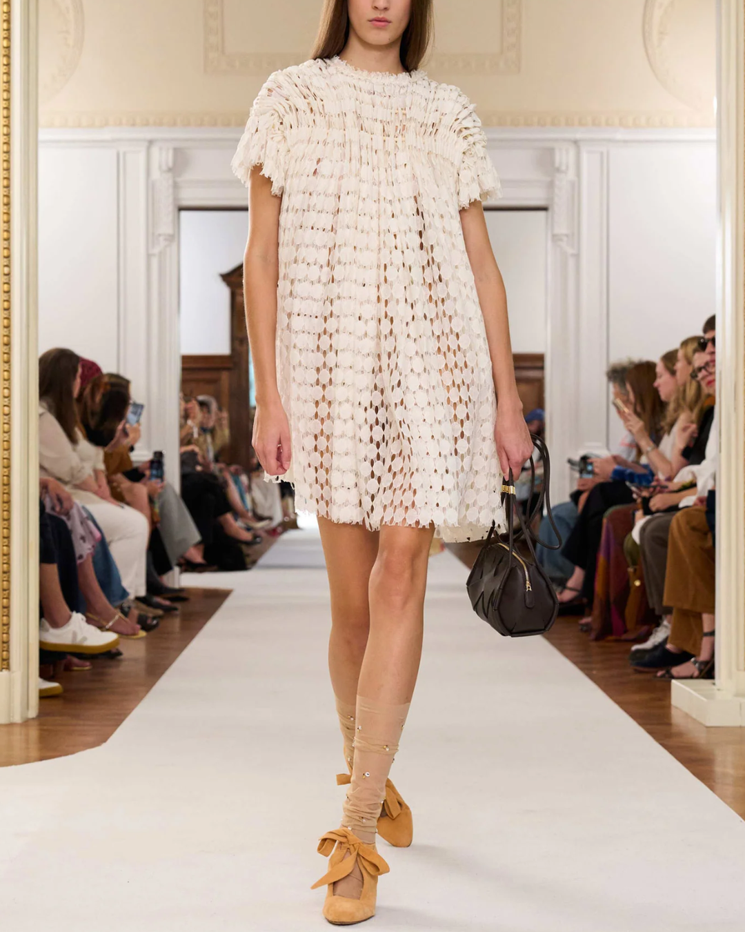 Layla Lace Mini Dress | Chalk