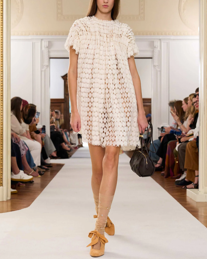 Layla Lace Mini Dress | Chalk