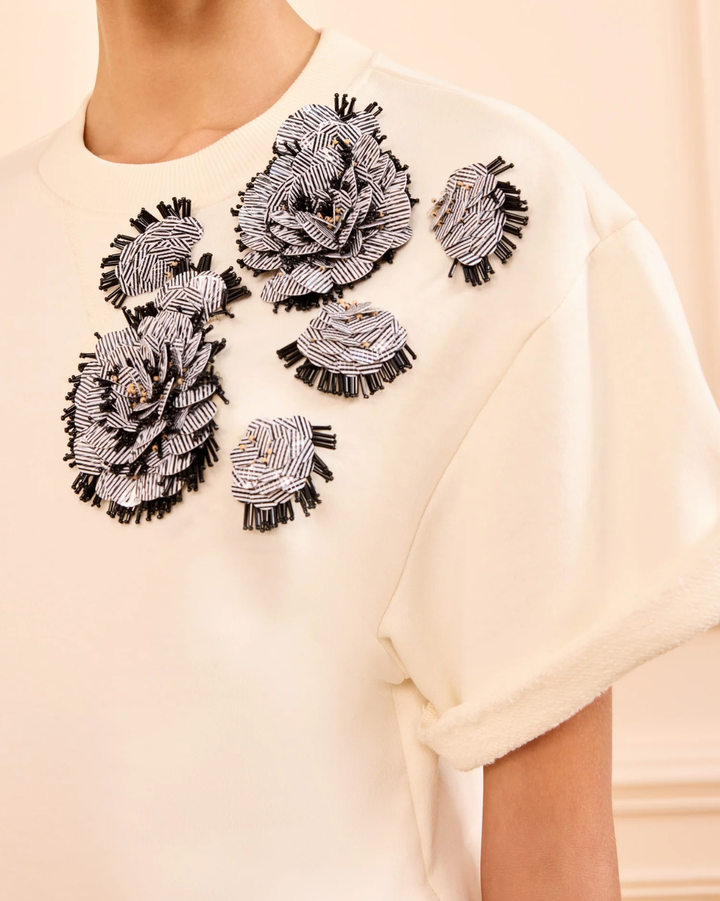 Cove Top With Embroidery | Creme