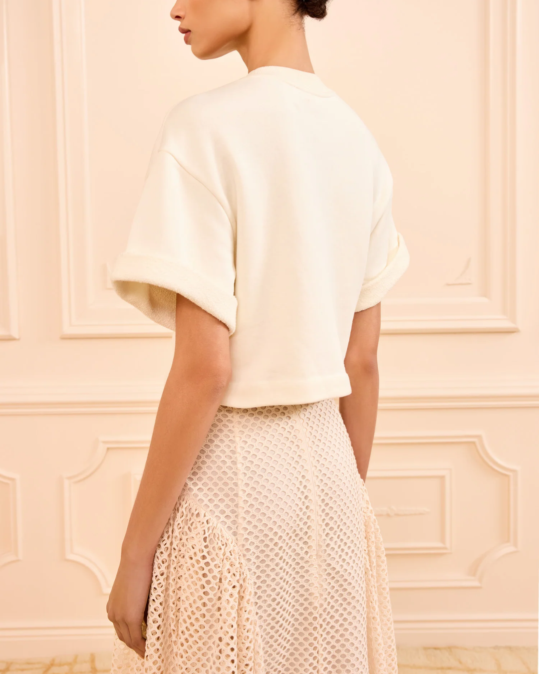 Cove Top With Embroidery | Creme