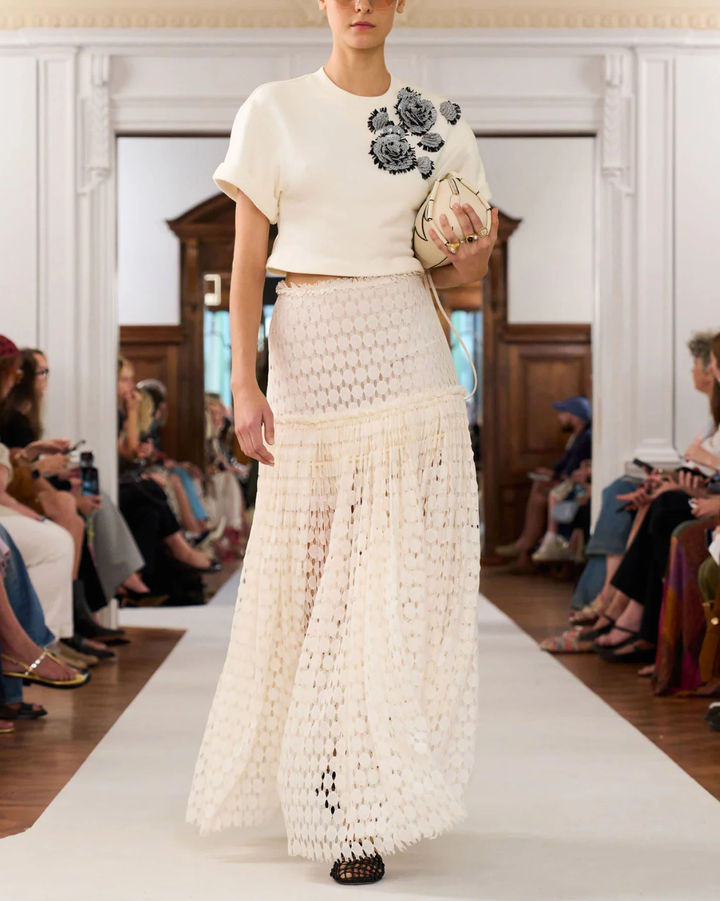 Cove Top With Embroidery | Creme