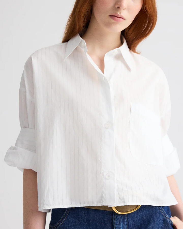 Next Ex | White/Light Blue Stripe