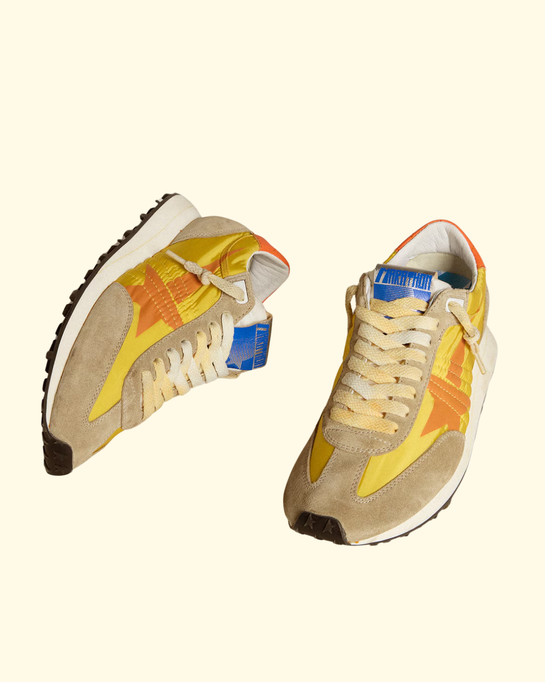 Marathon Nylon w Suede | Yellow/Orange
