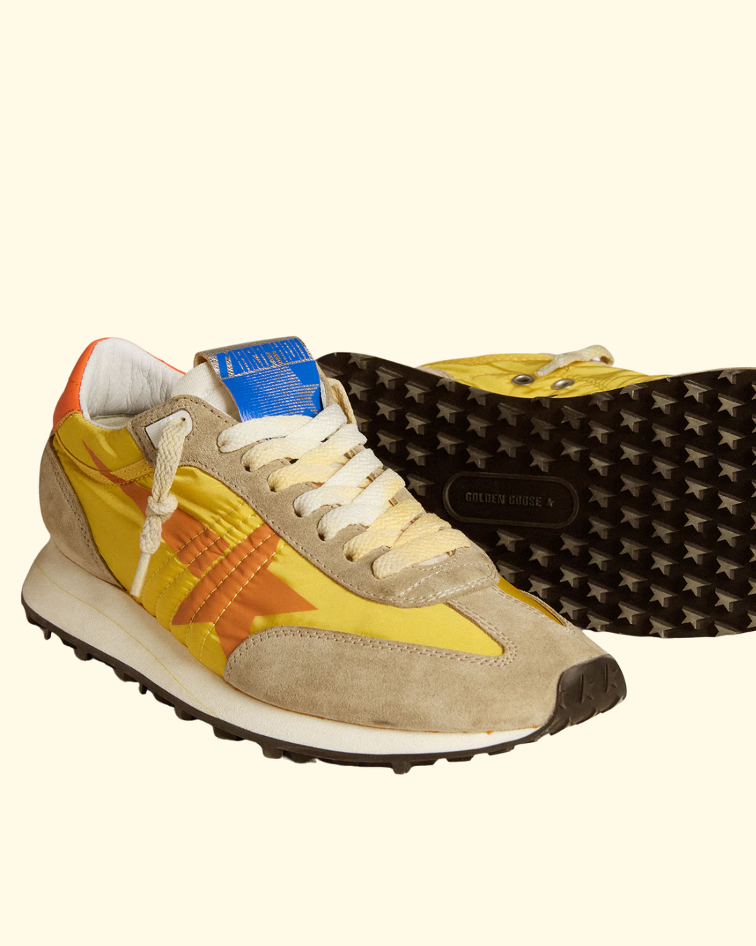 Marathon Nylon w Suede | Yellow/Orange