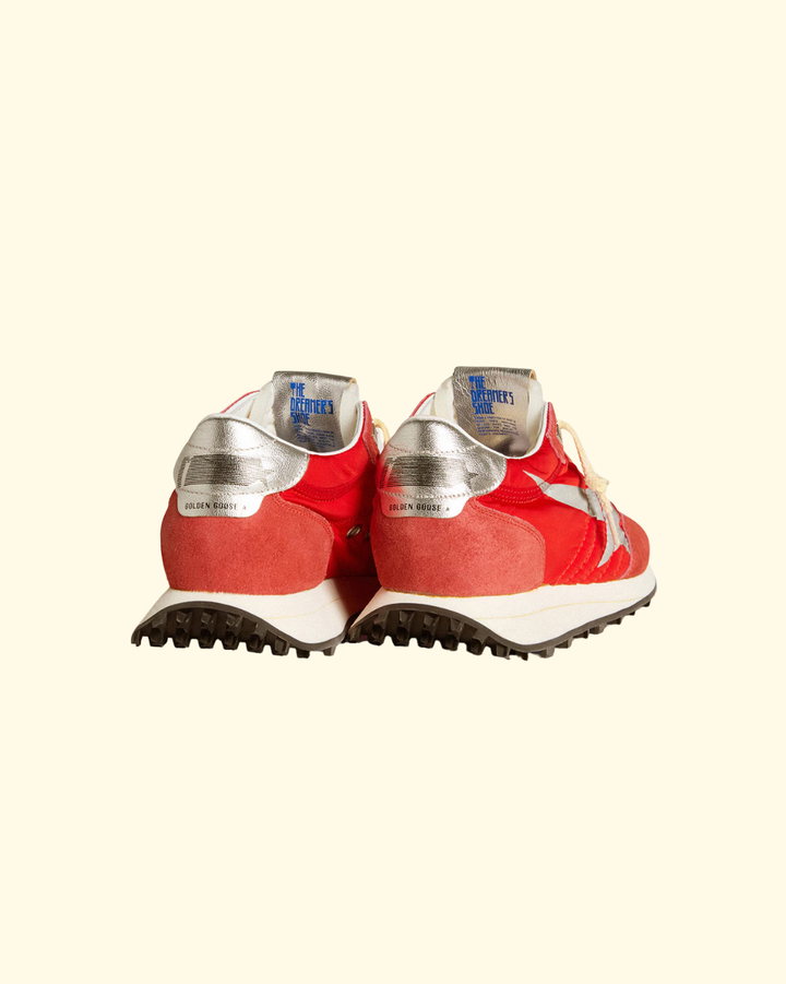 Marathon Nylon w Suede | Red/Silver