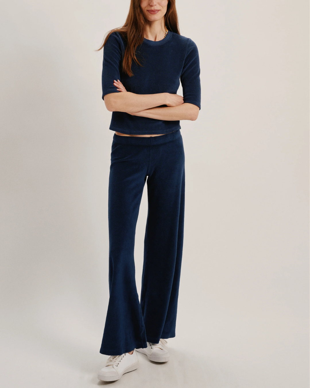 Lito Low-Rise Flare Pants | Navy