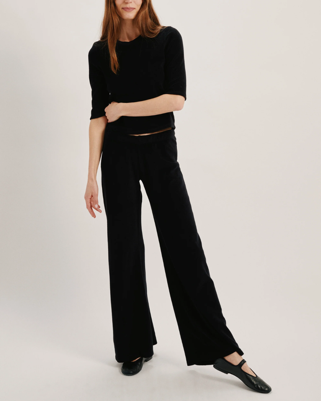 Lito Low-Rise Flare Pants | Black