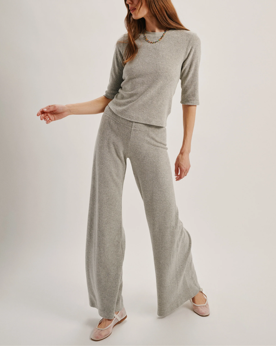 Lito Low-Rise Flare Pants | Grey Heather