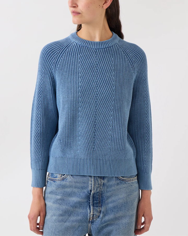 Chelsea Washed Cotton Sweater | Denim