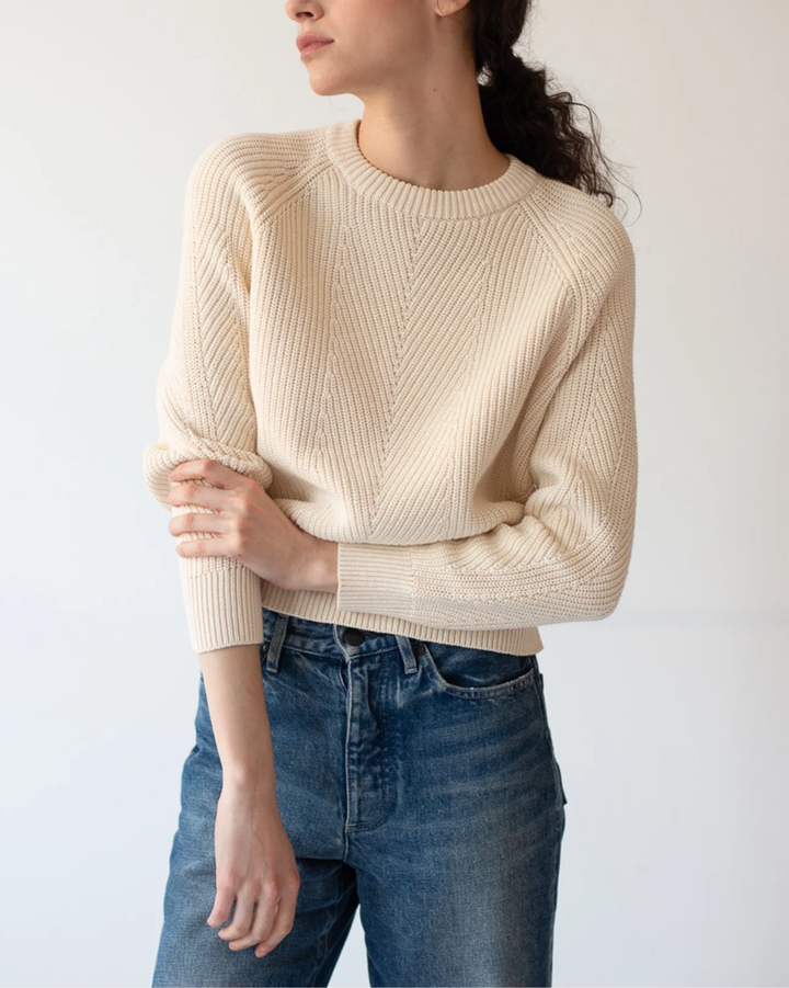 Chelsea Washed Cotton Sweater | Off White