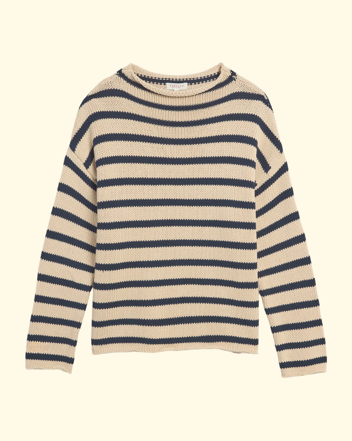 Lamis Stripe Sweater | Navy Natural