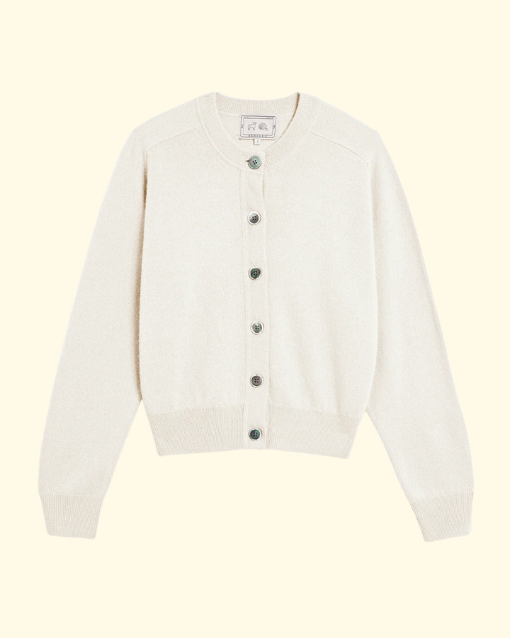 Gwen Cashmere Cardigan | Ivory