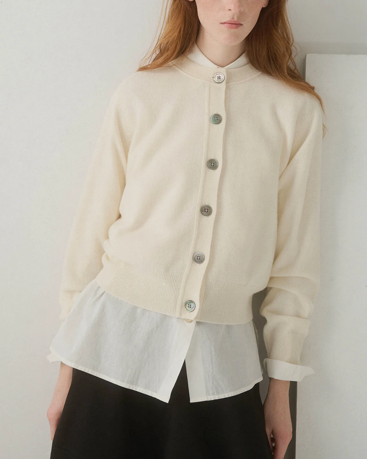 Gwen Cashmere Cardigan | Ivory
