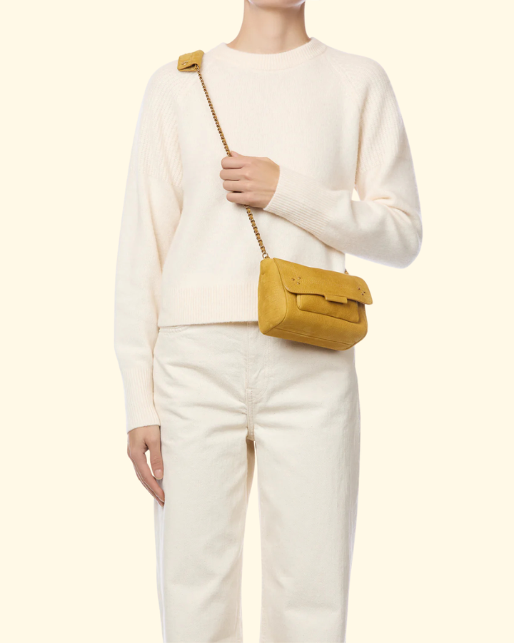 Lulu S | Imprimé Croco Moutarde