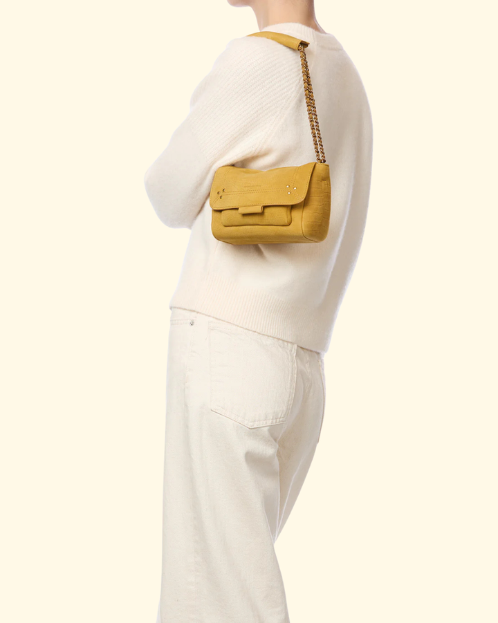 Lulu S | Imprimé Croco Moutarde