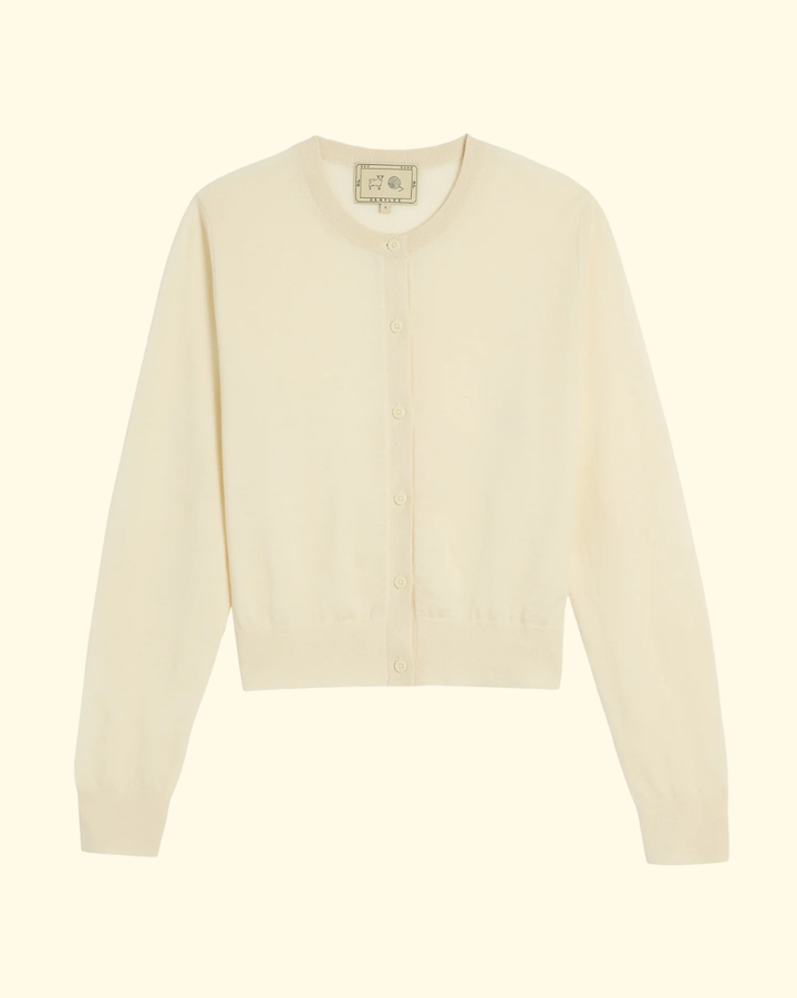 Inez Cashmere Cardigan | Ivory