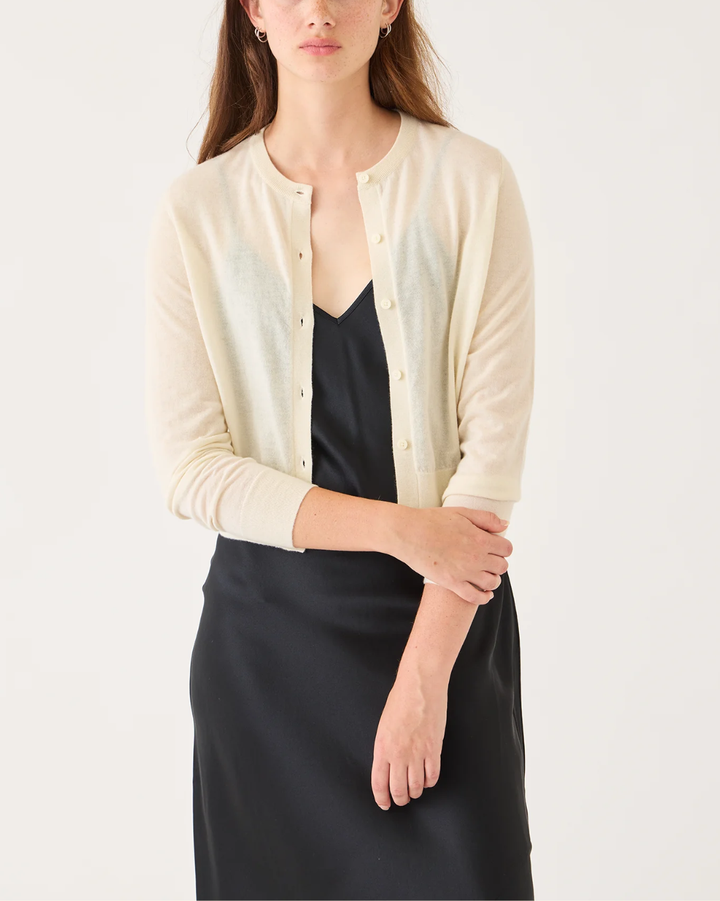 Inez Cashmere Cardigan | Ivory