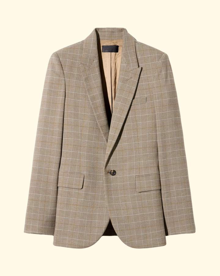 Anabel Tailored Jacket | Grey / Ochre Check
