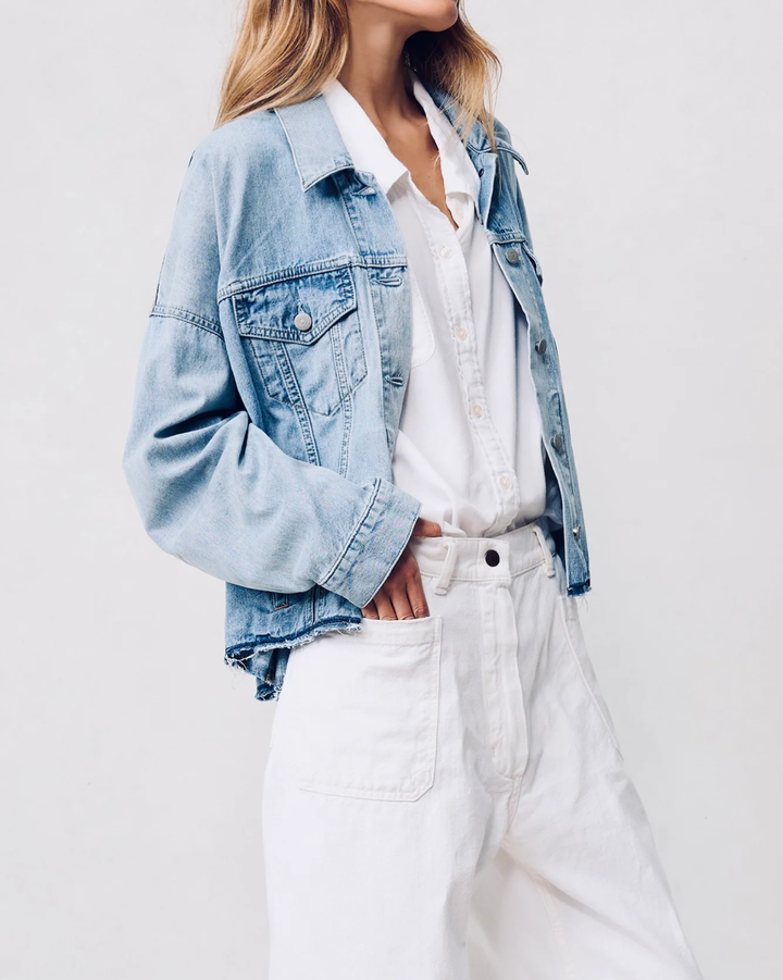 Oversized Trucker Jacket | Blue