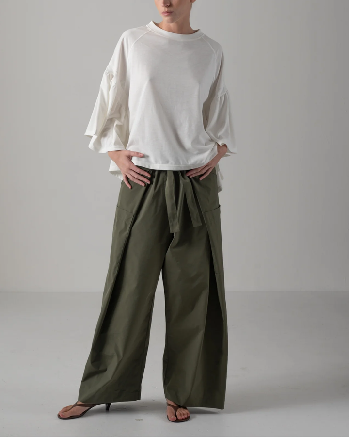 Laura Gathered SLV Top | Off White
