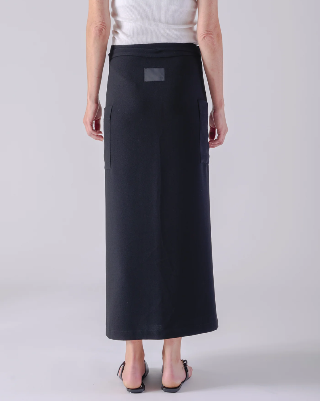 Mina Double Wrap Skirt | Black