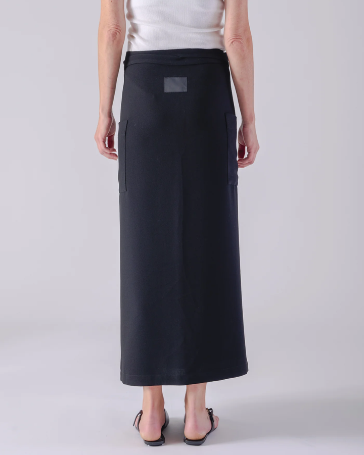 Mina Double Wrap Skirt | Black