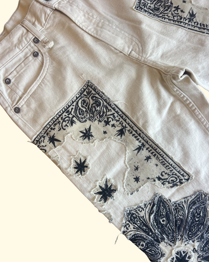X-BF Jean | Ecru Bandana