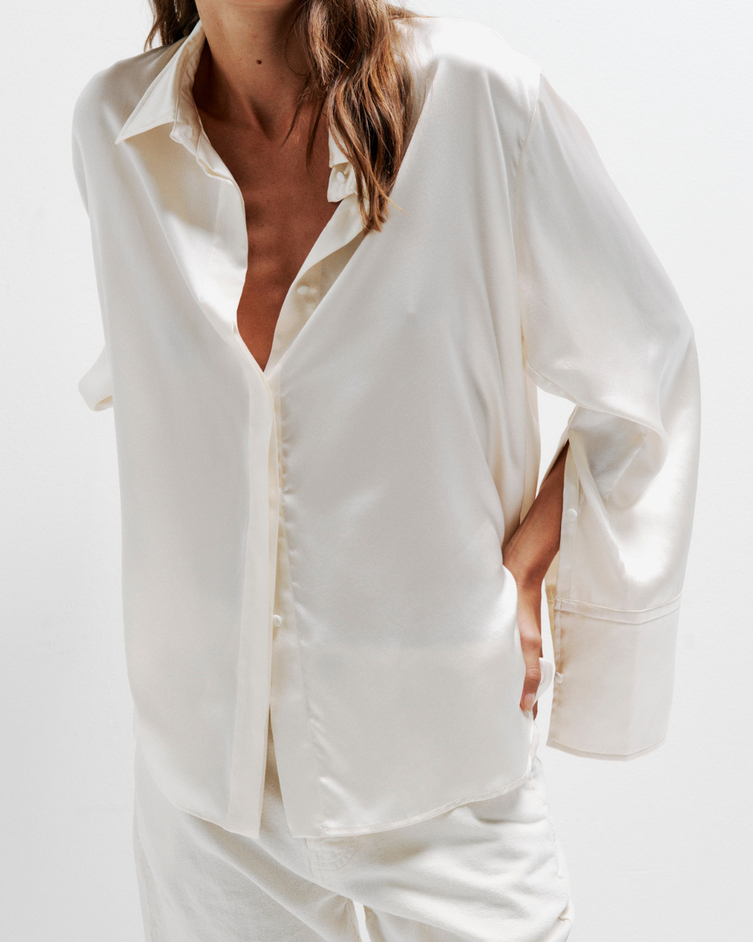Zoraya Silk Shirt | Off White