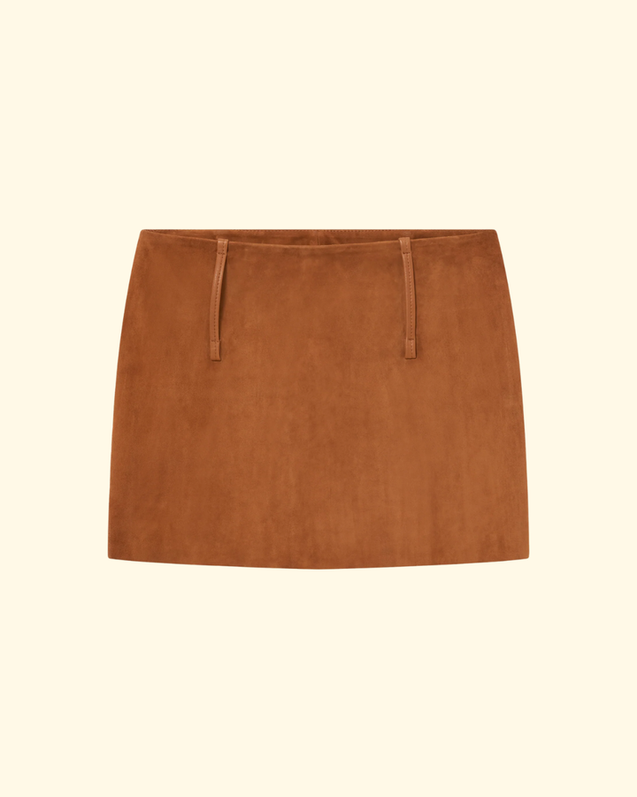 Tizra Suede Skirt | Maple