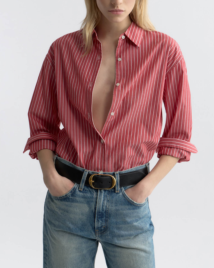 Yorke Shirt | Red & White