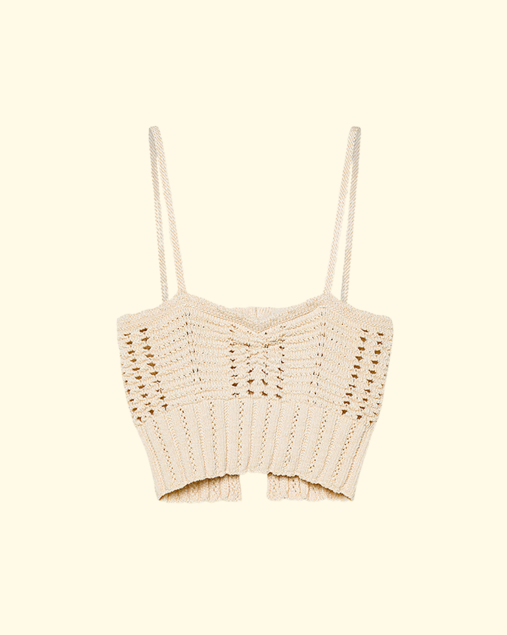 Cotton Cable Bralette | Butter