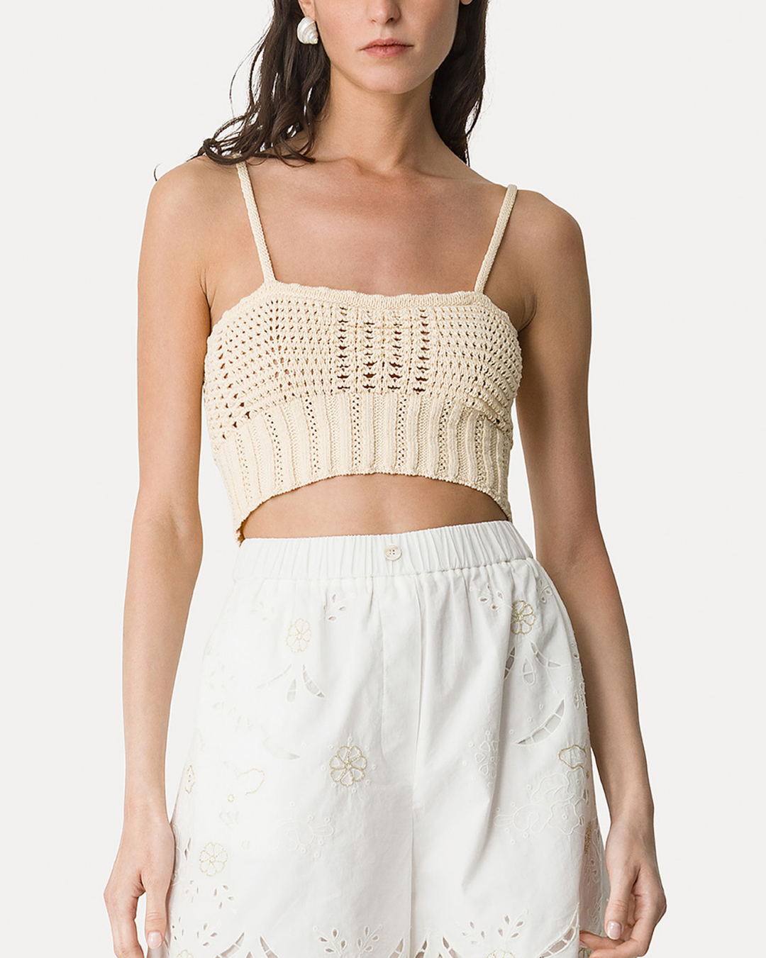 Cotton Cable Bralette | Butter