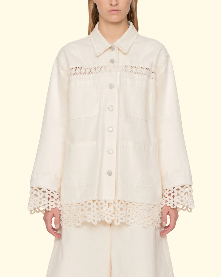 Stasia Denim Jacket | Cream