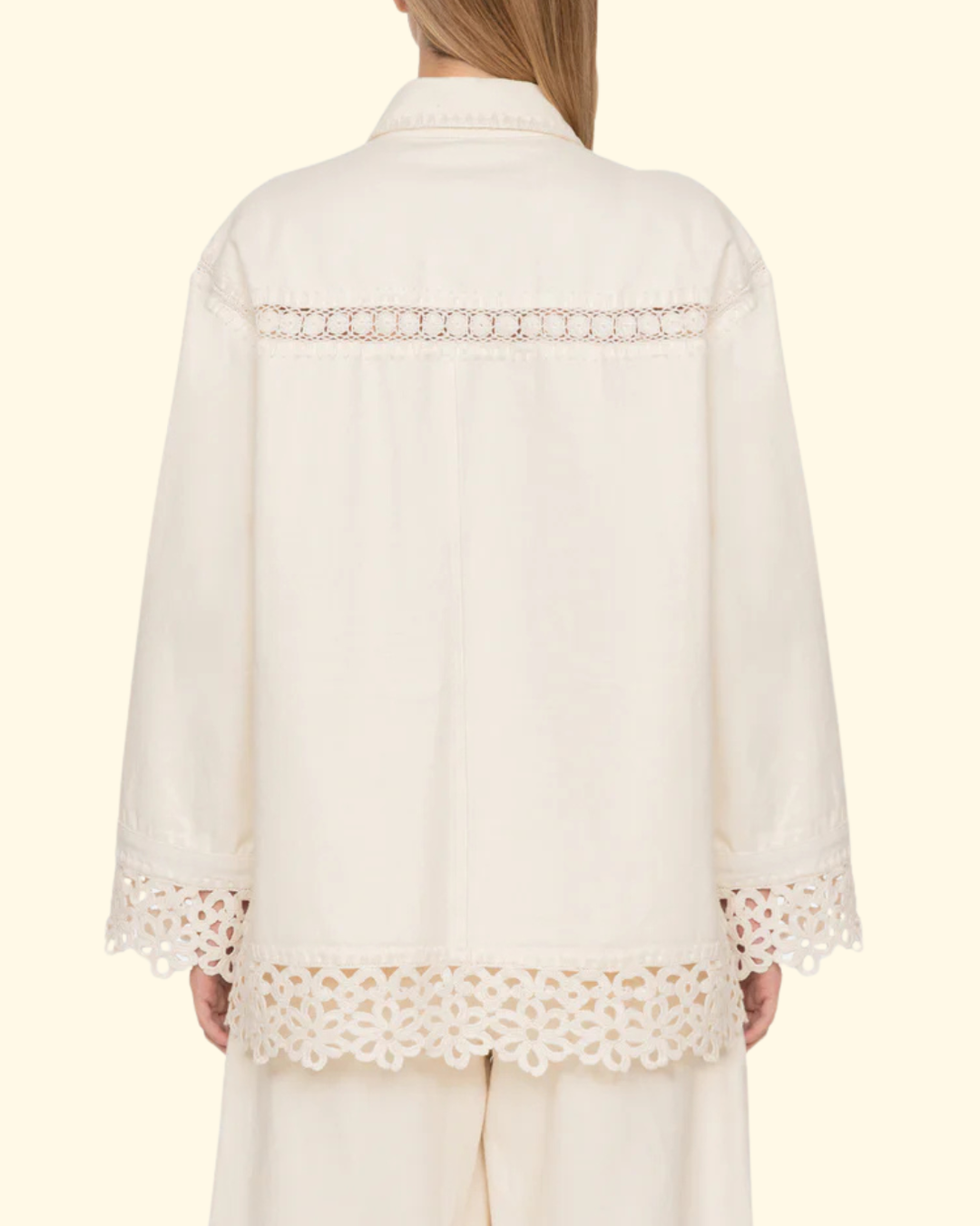 Stasia Denim Jacket | Cream