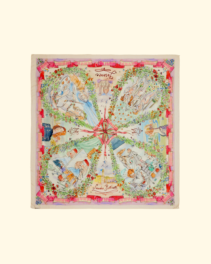 Botticelli Scarf | Multi Artwork