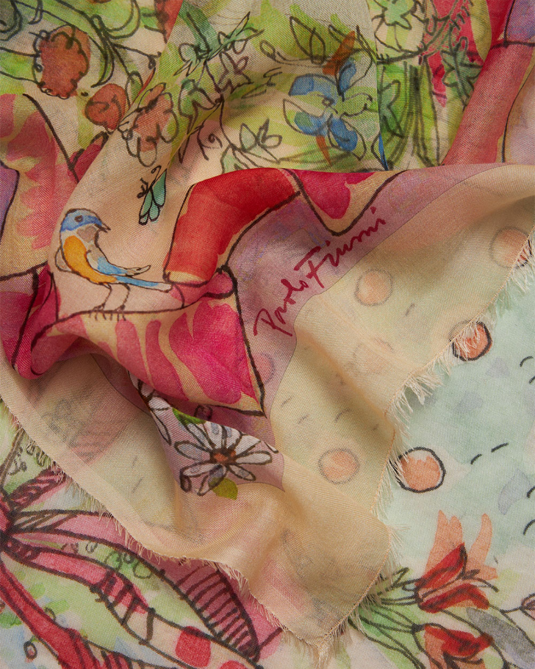 Botticelli Scarf | Multi Artwork
