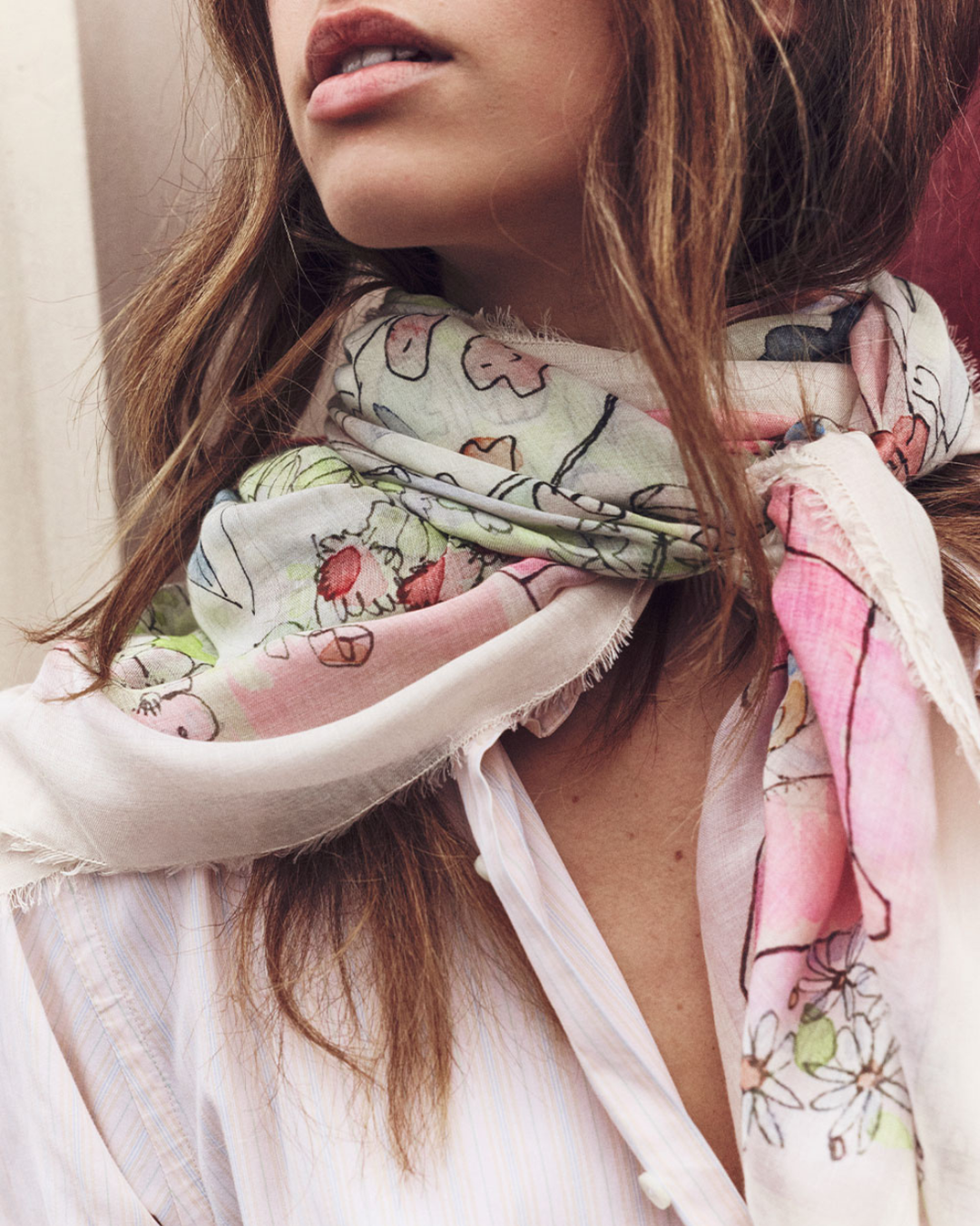 Botticelli Scarf | Multi Artwork
