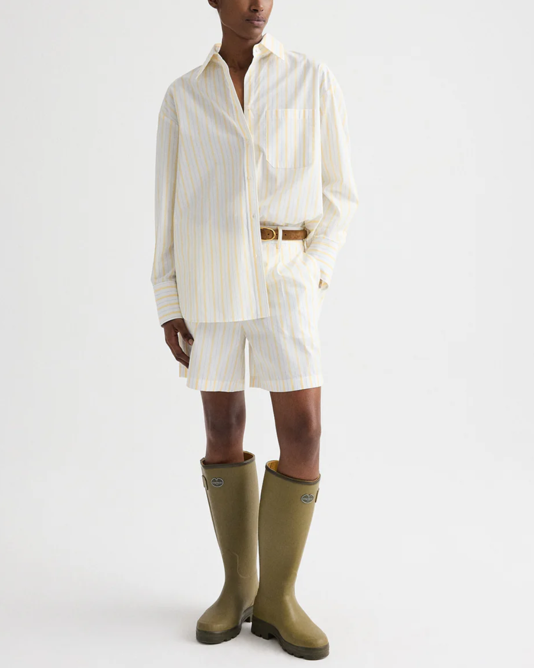 Henry St Short | Ivory/Yellow/Blue