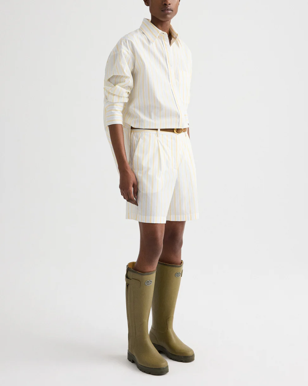 Henry St Short | Ivory/Yellow/Blue