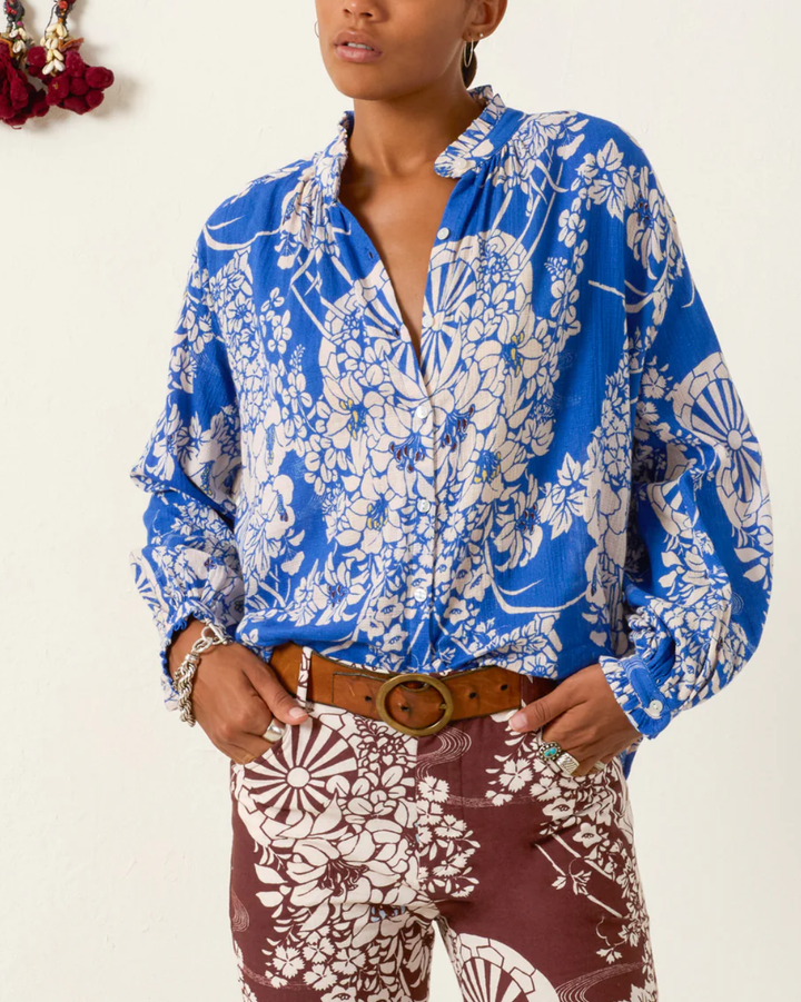 Poet Royal Spoke Blouse | Medium Blue