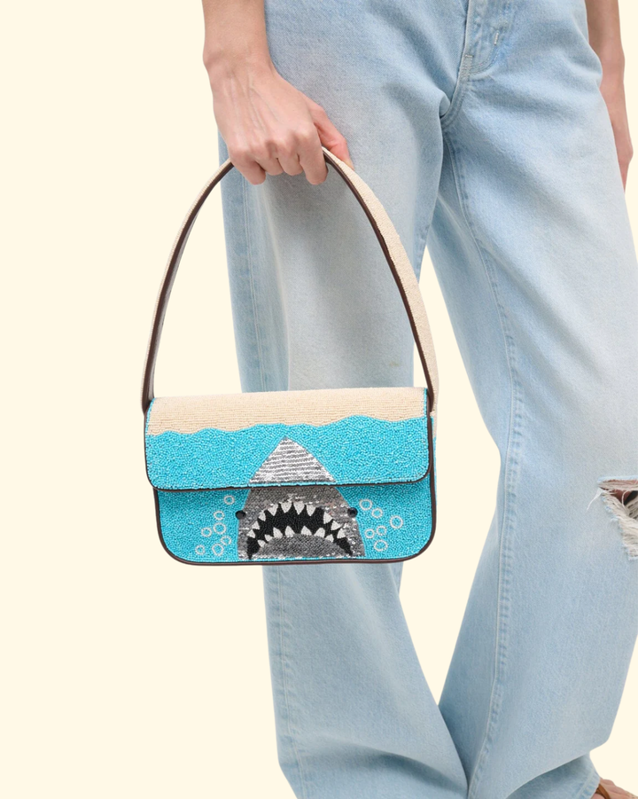 Tommy Beaded Bag | Great White