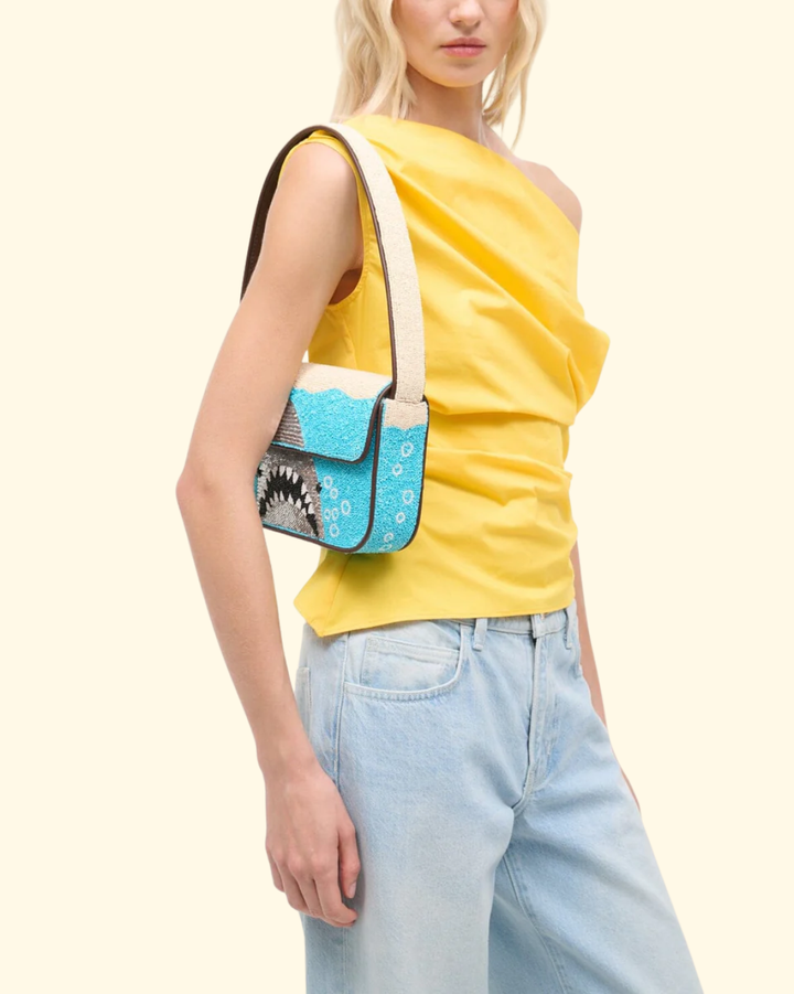 Tommy Beaded Bag | Great White