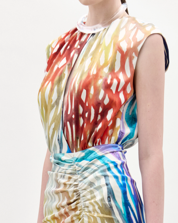 Samaira Dress | Coral Symphony