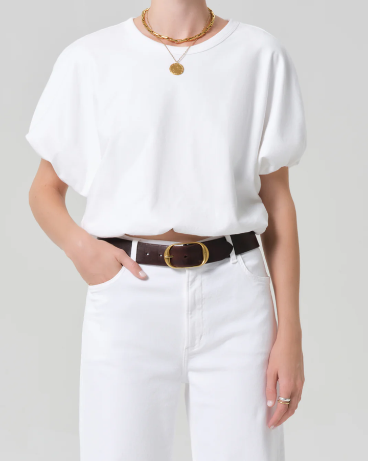 Gia Bubble Tee | Soft White
