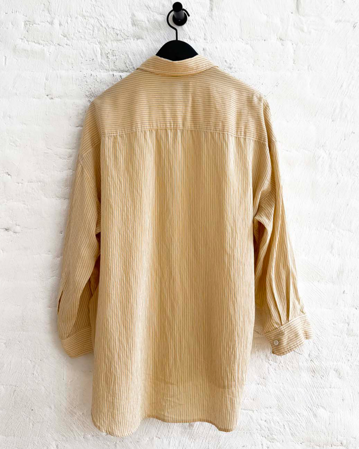 Drop Neck Shirt | Orange Stripe