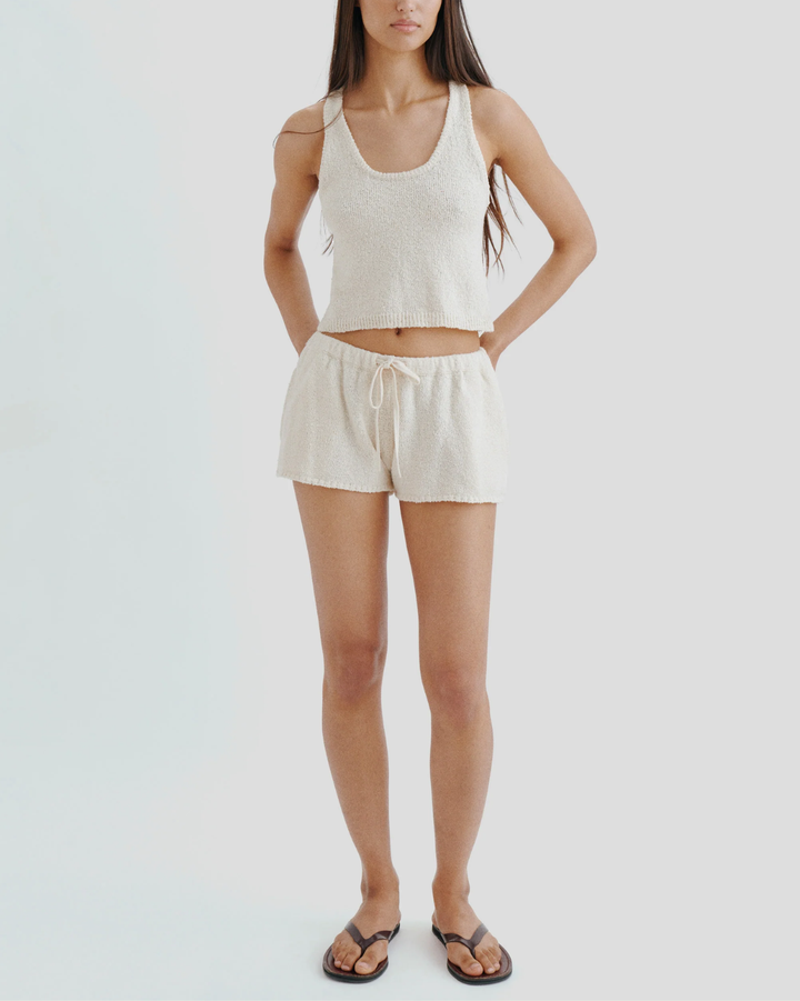Shallis Boucle Cotton Shorts | Ecru