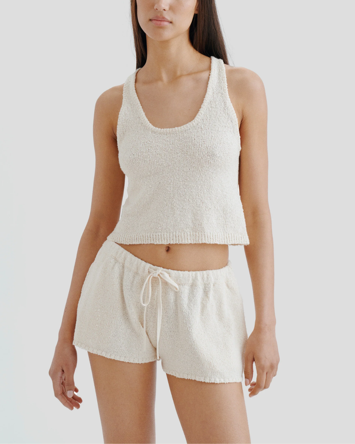 Shallis Boucle Cotton Shorts | Ecru