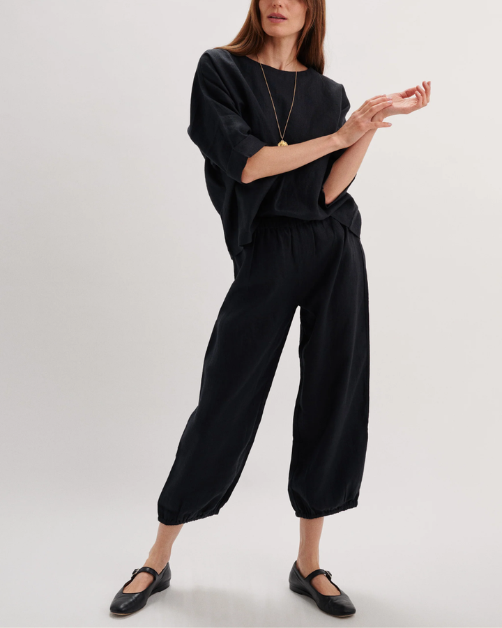 Delos Linen Pant | Black